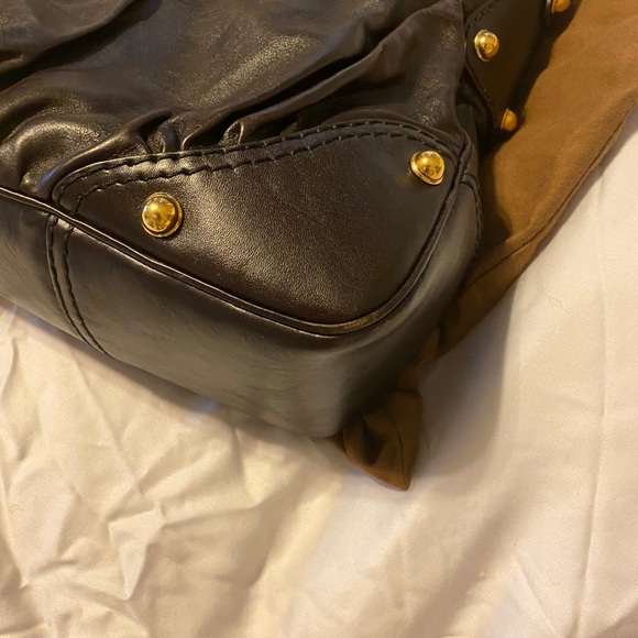 GUCCI Brown Leather Medium Jockey Hobo Bag with gold hardware - Picture 16 of 16